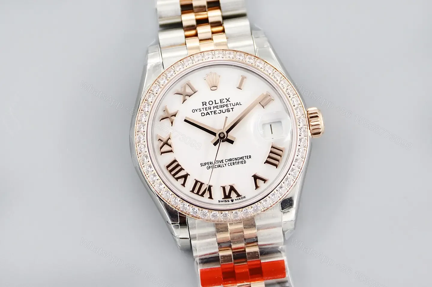 View 2 of Rolex Datejust 31 278381RBR Diamond White Roman Dial Jubilee Bracelet Watch 278381RBR-0004