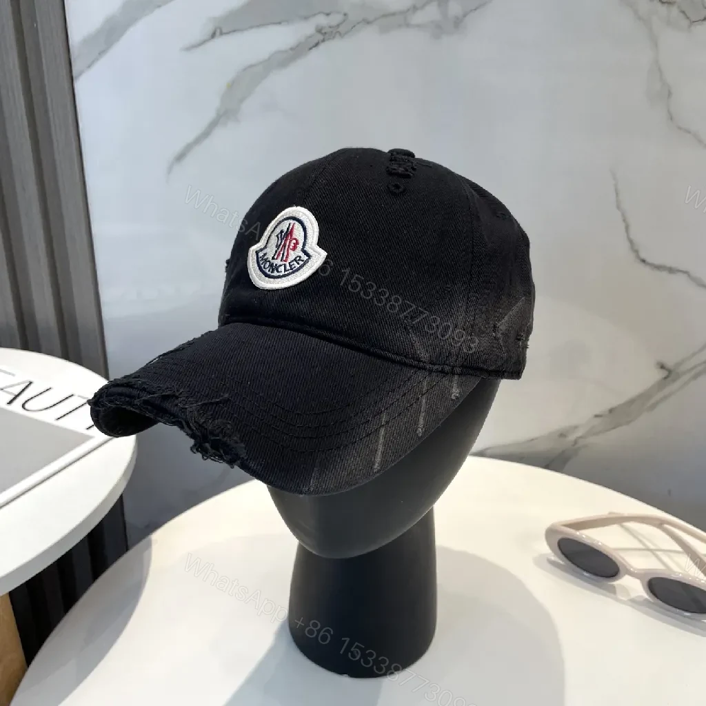View 3 of Distressed Monogram Cap: Subtle Chic & Everyday Edge