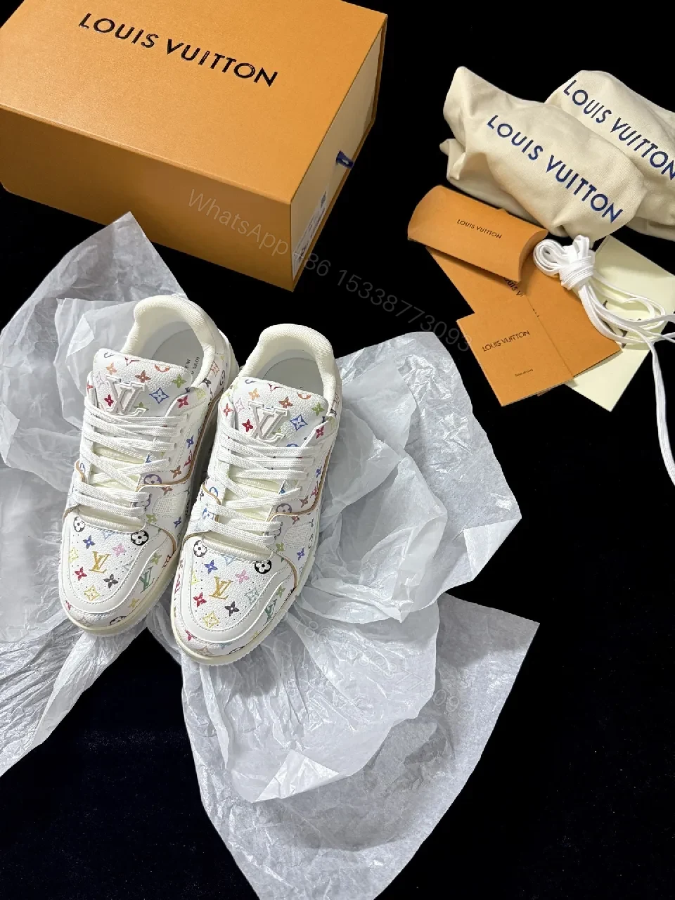 View 2 of Colorful Monogram Sneakers with Signature Details