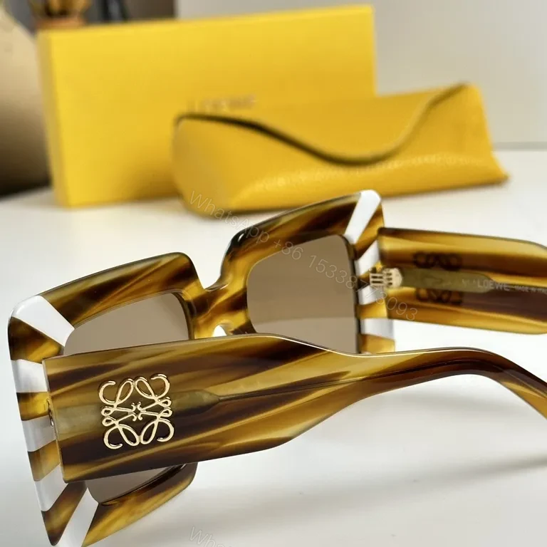 View 2 of Bold Geometry Sunglasses: Black Acetate, Loewe-Logo Edge