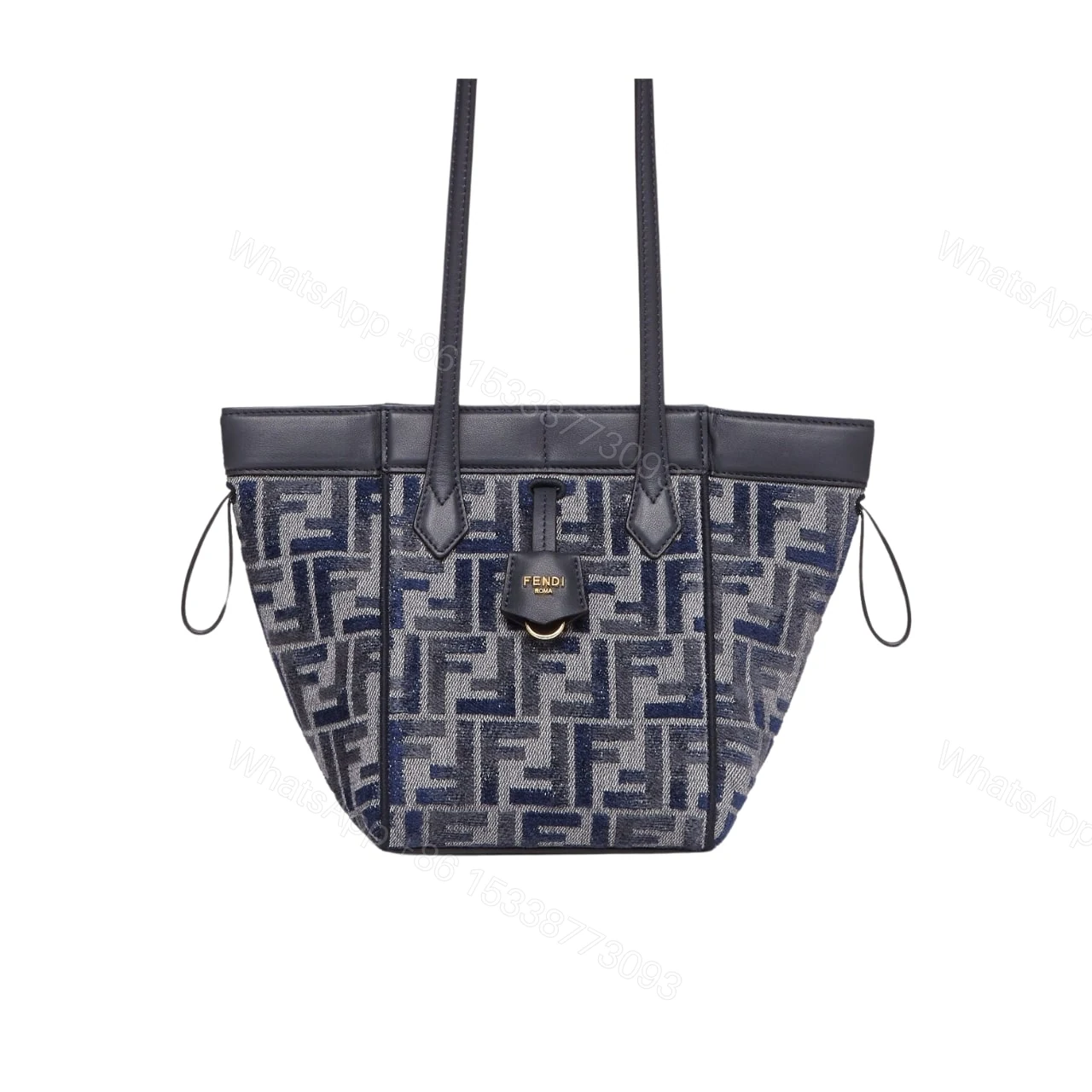FENDI ORIGAMI MINI TRANSFORMABLE BAG DARK BLUE 16CM 8BS083ASU0F1PQK — view 1