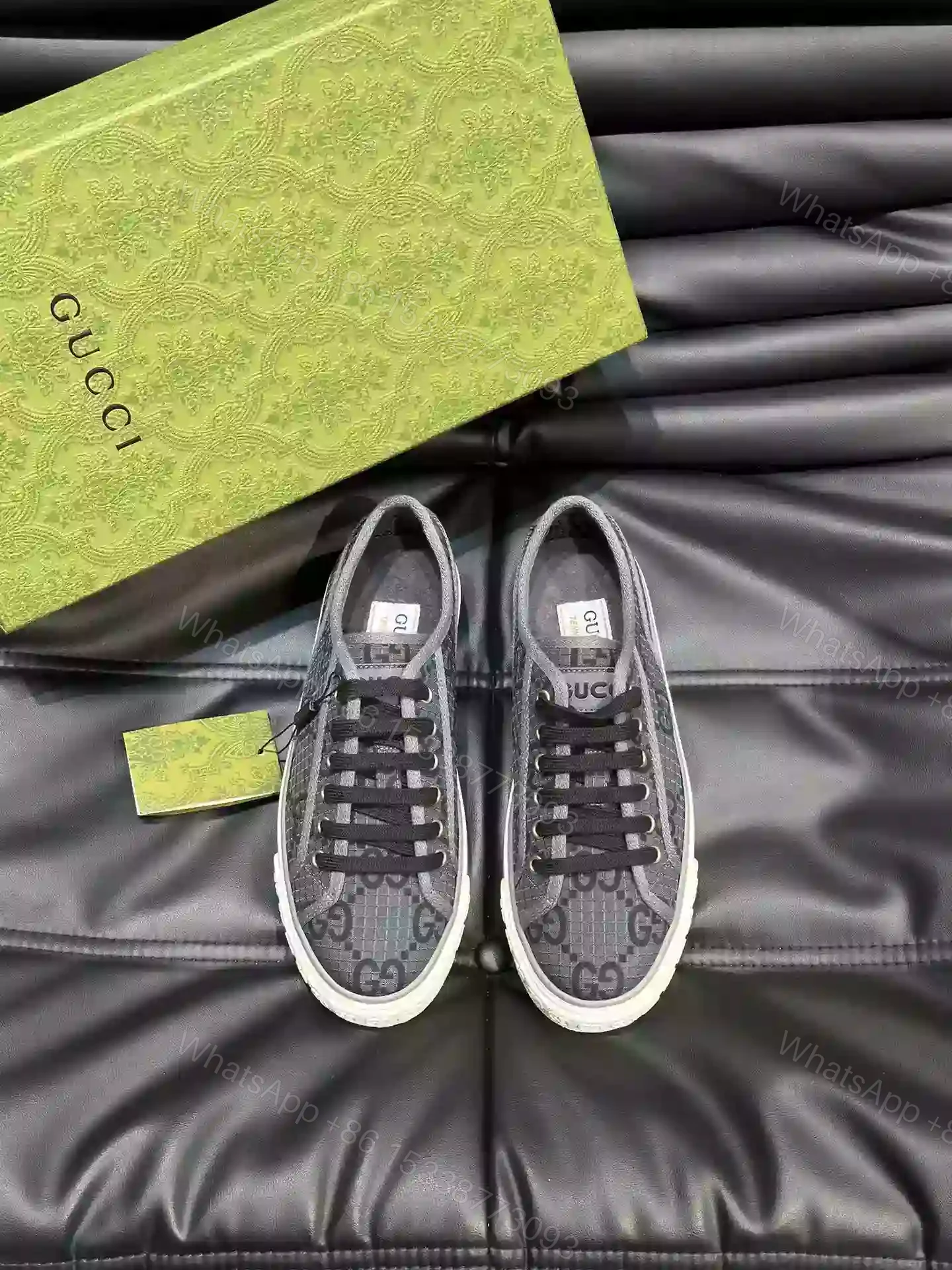 View 3 of GUCCI TENNIS 1977 SHOES SNEAKERS IN DARK GREY/BLACK – GC280