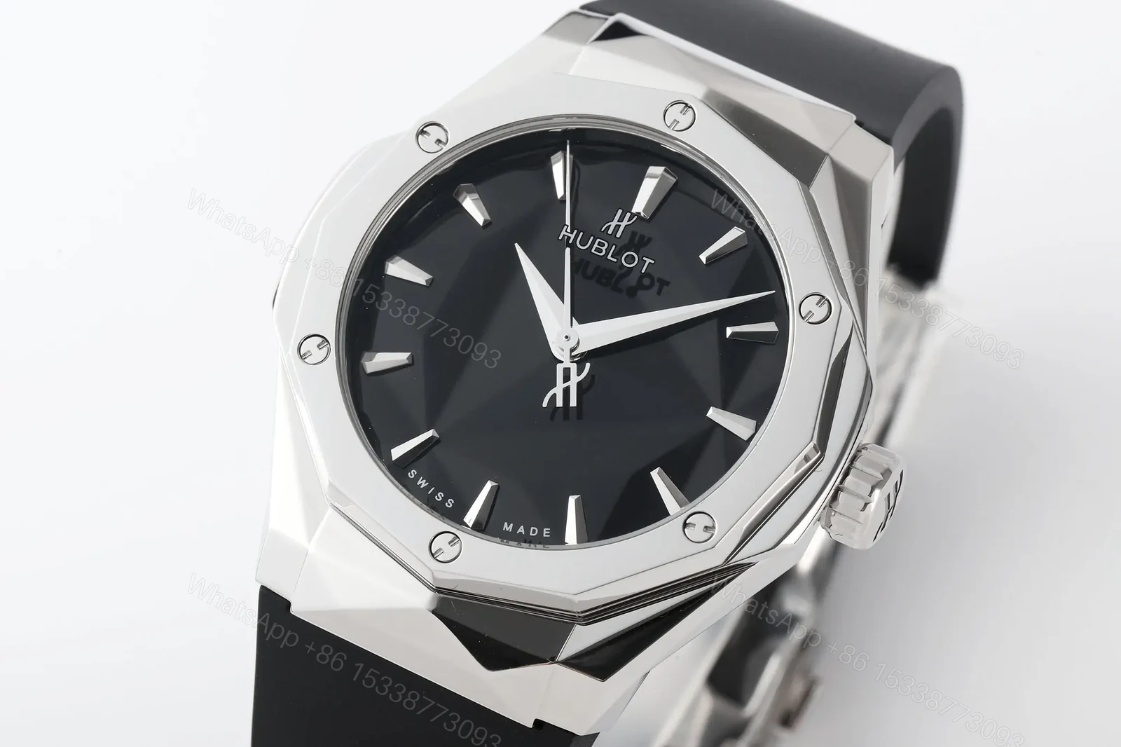 View 2 of Hublot Classic Fusion Black Dial Stainless Steel Rubber Strap Watch 40mm