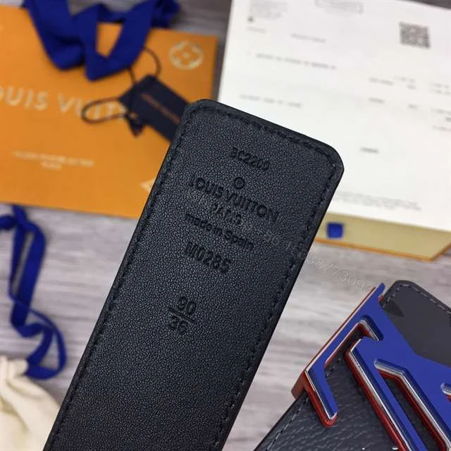 View 3 of LOUIS VUITTON INITIALES 40MM REVERSIBLE MONOGRAM CANVAS BELT – B86