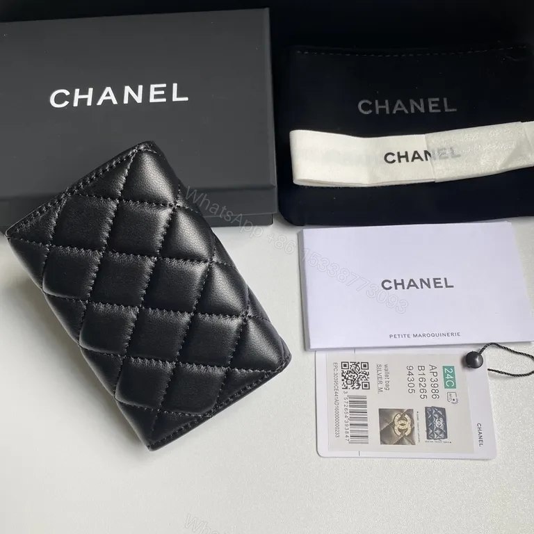 View 8 of Chanel-Inspired Quilted Cardholder Wallet: Compact Luxury