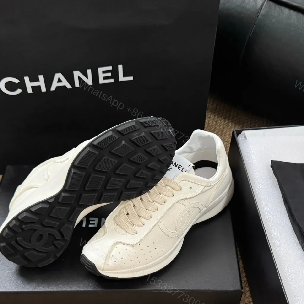 View 5 of White Leather Sneakers - Subtle Texture, Everyday Luxury