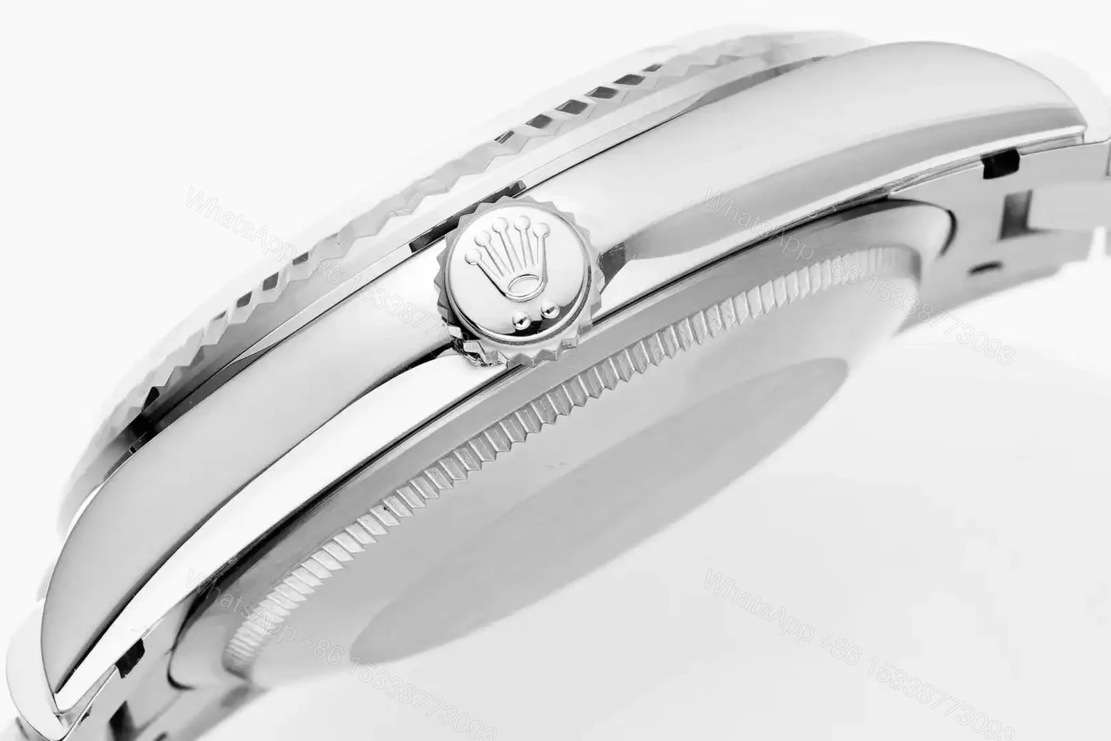 View 8 of Rolex Day-Date 40 Platinum – Fluted Ice Blue Dial Baguette Jubliee 228236-0006