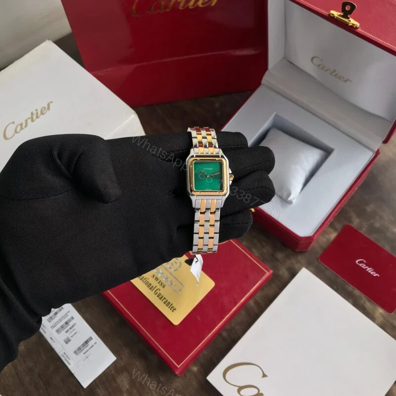 View 4 of Cartier Panthere De Santos Green Dial 22mm Quartz