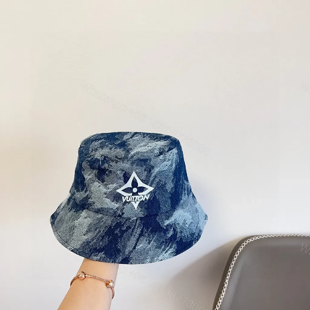 View 9 of Textured Denim Bucket Hat: Luxe, Designer-Inspired Emblem