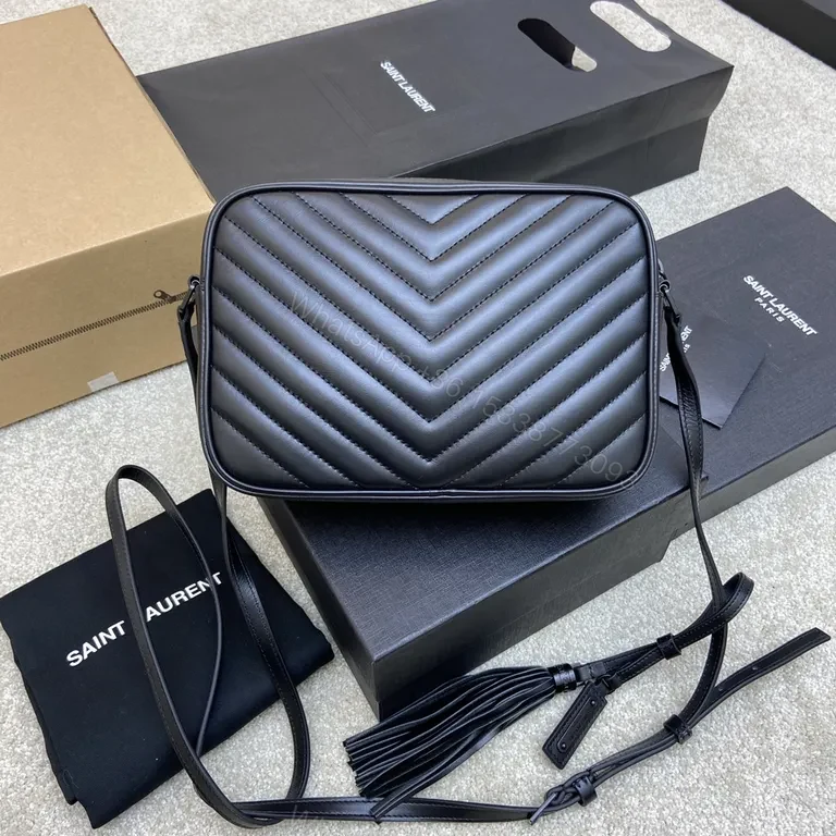 View 3 of Chevron Calfskin Crossbody: Chevron Quilted Saint Laurent Bag