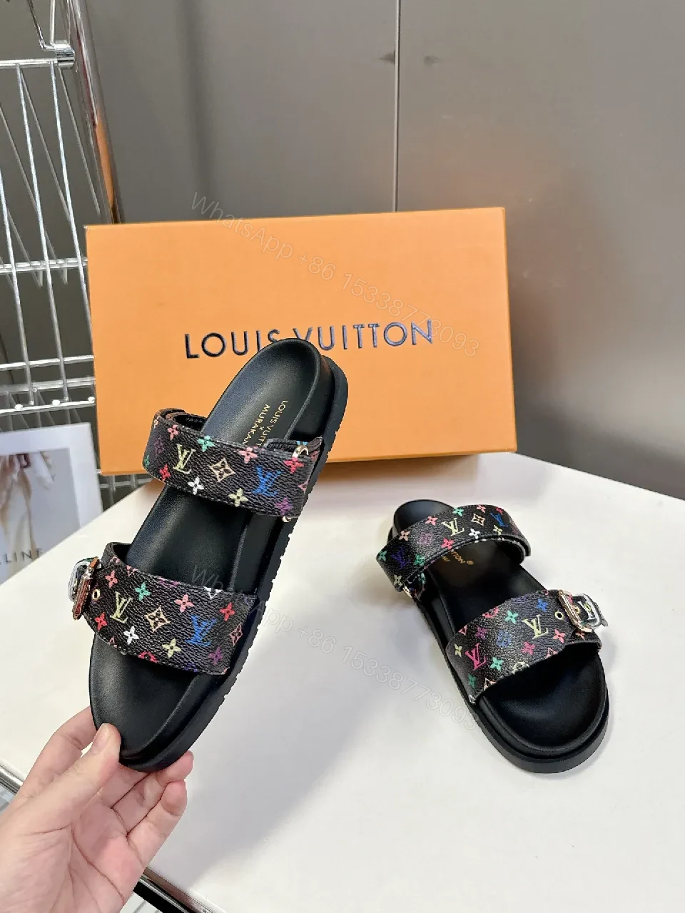 Rainbow LV-Inspired Sandals: All-Day Comfort Luxury — view 1