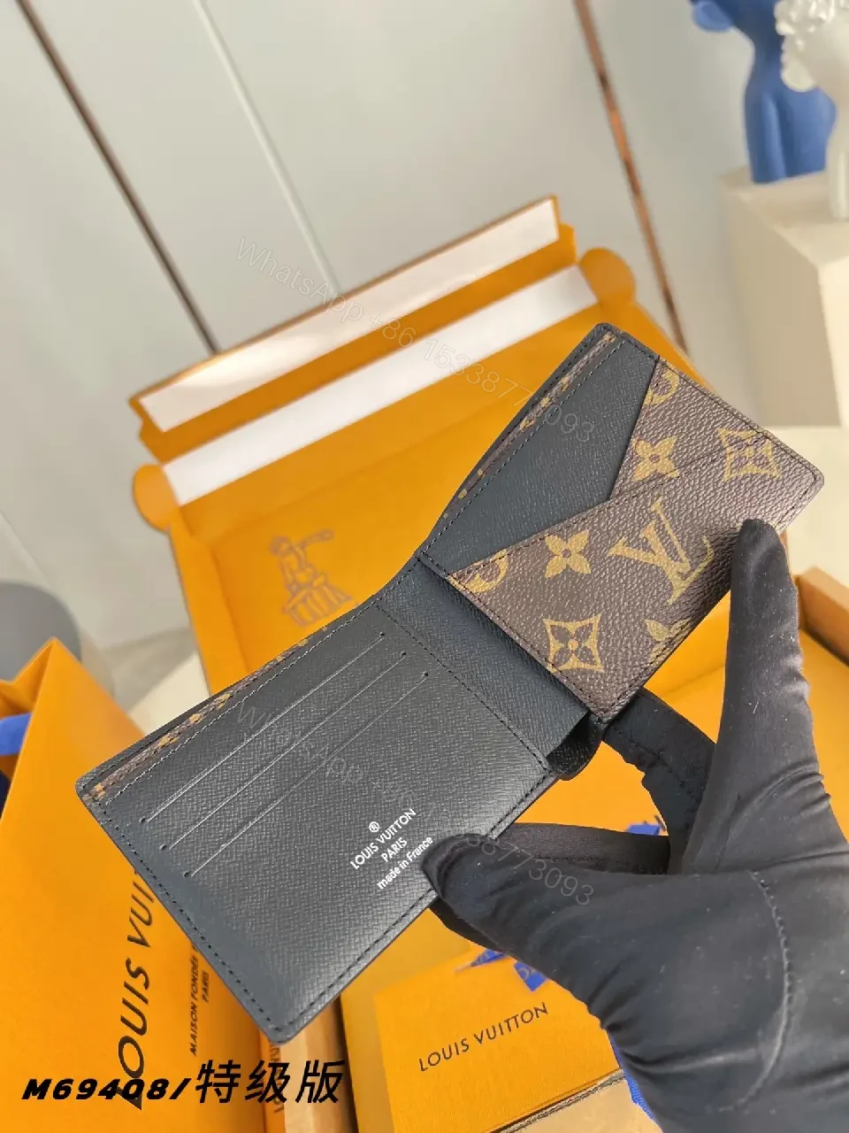 View 4 of Chic Monogram Wallet Set: Luxurious Everyday Carry