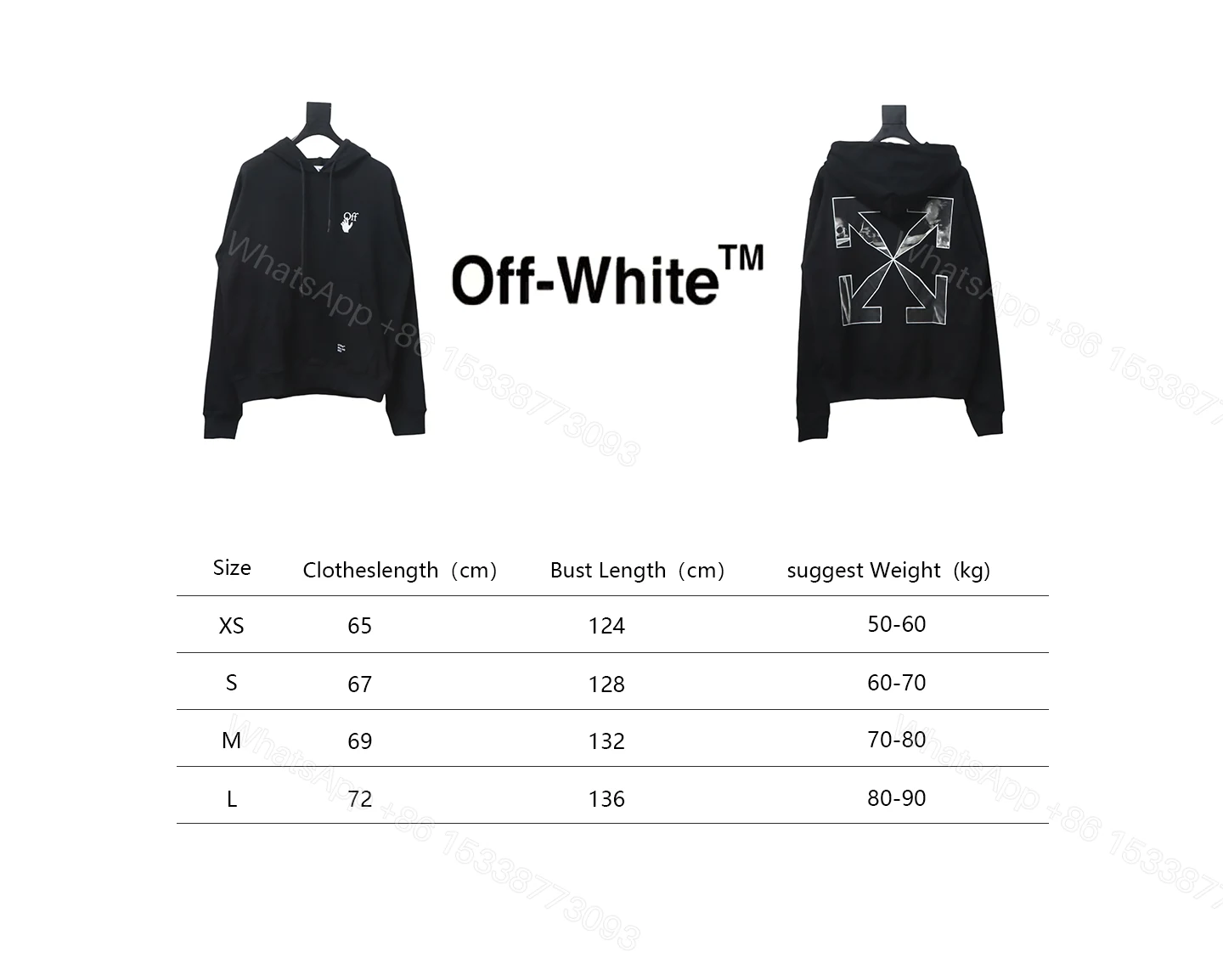 View 2 of Off-white Caravaggio black and white religious hoodie
