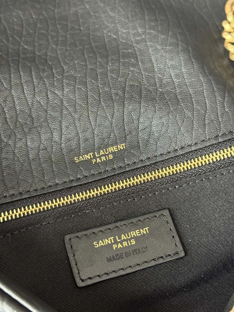 View 8 of Black Leather Flap Bag Gold Chain – Luxe Everyday Style