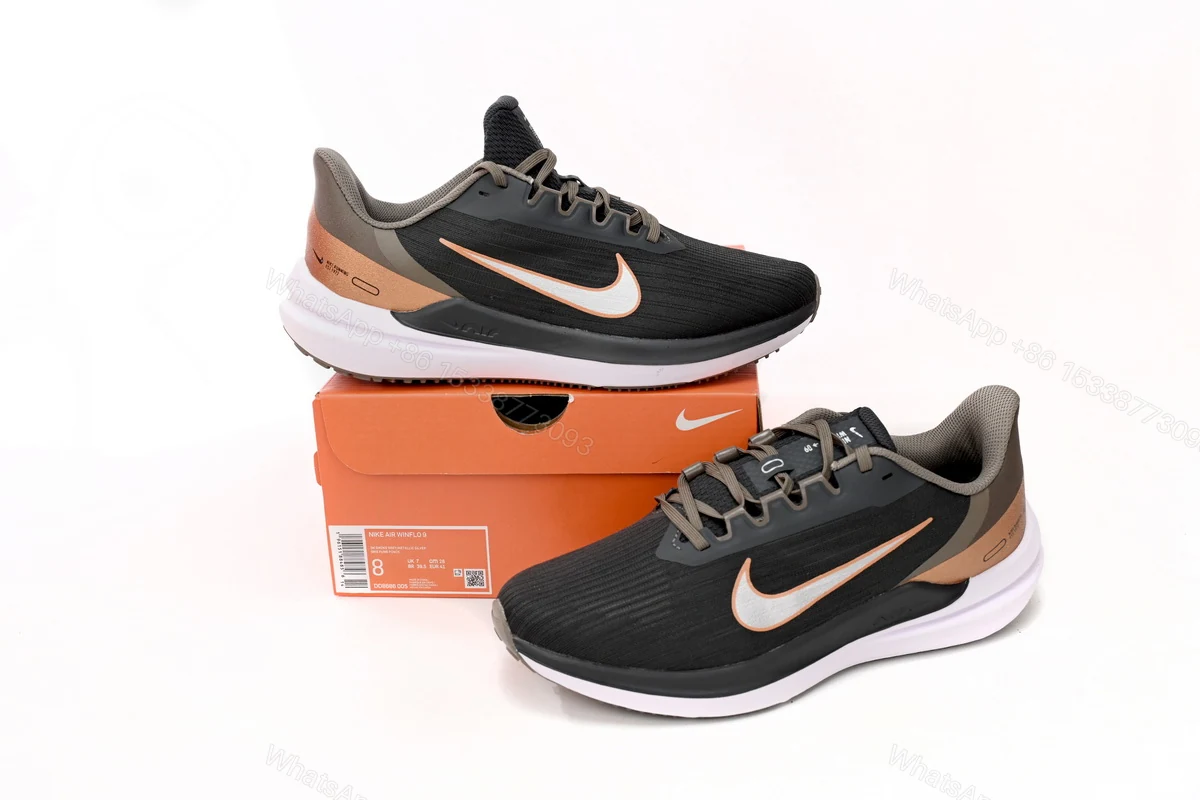 Nike Air Winflo 9 Black And White Brown DD8686-005 — view 2