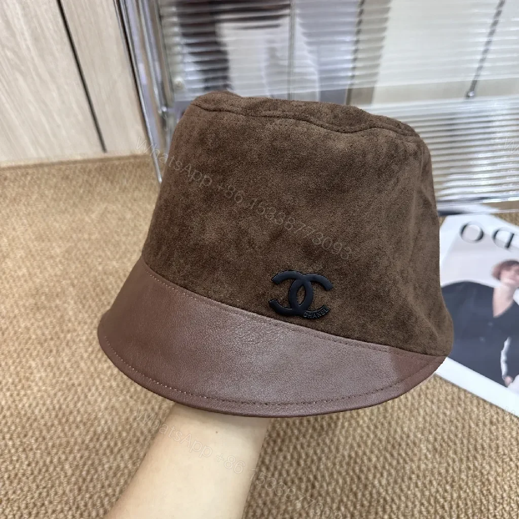 View 7 of Suede-Luxe Bucket Hat with Leather Band – Modern Chic Minimalist Cap