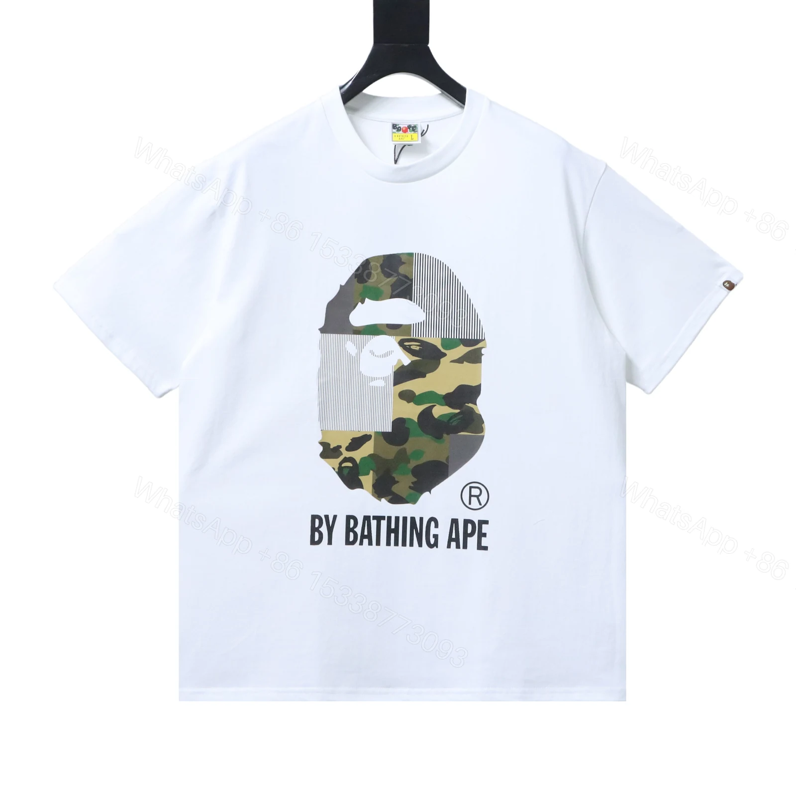 View 11 of Bape 26ss Patchwork Camo Big Ape Head Letter Print Short-Sleeved T-Shirt