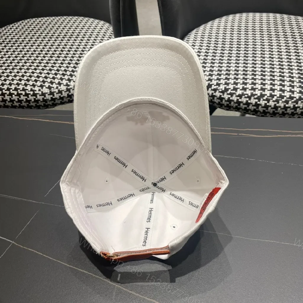 View 9 of White Cap with Red Crest – Structured Everyday Luxury Cap