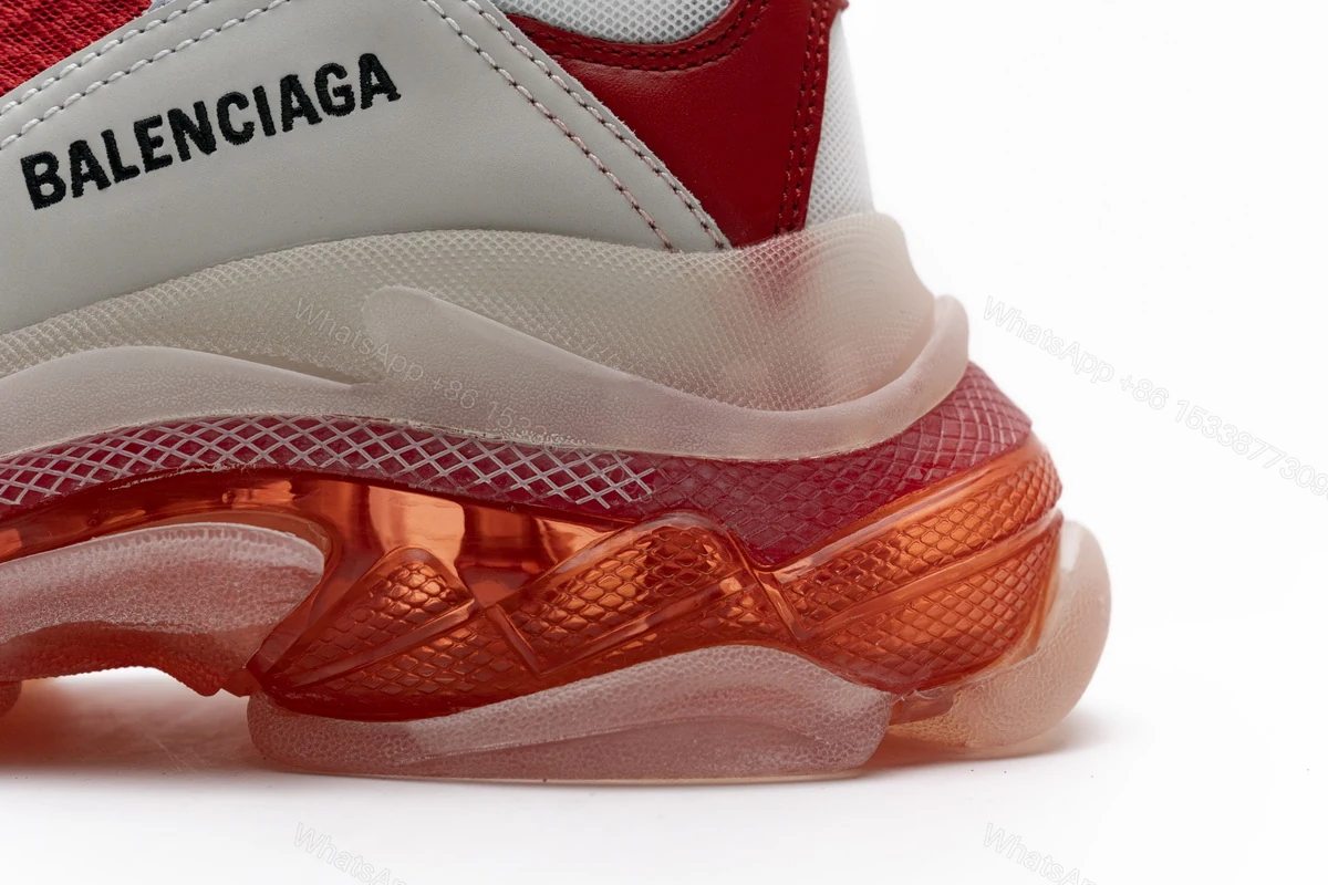 View 9 of Balenciaga Triple S White Red 544351 W09E1 4552
