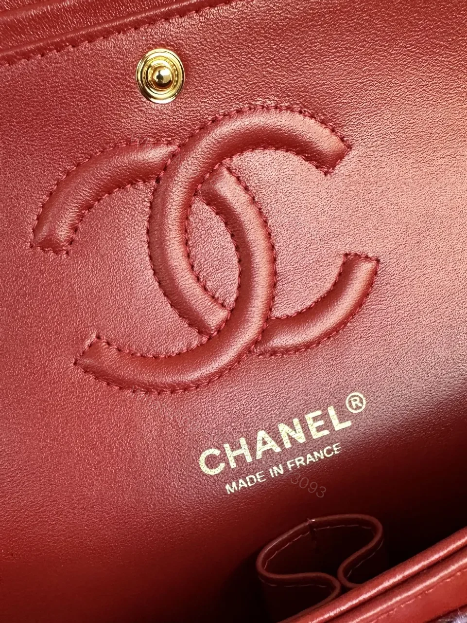 View 2 of Chic Textured Tweed Shoulder Bag with Gold Charm