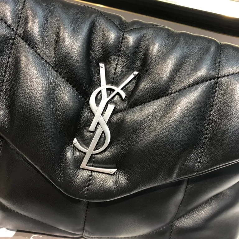 View 9 of Quilted Leather Bag: Signature Hardware, Black, Chic