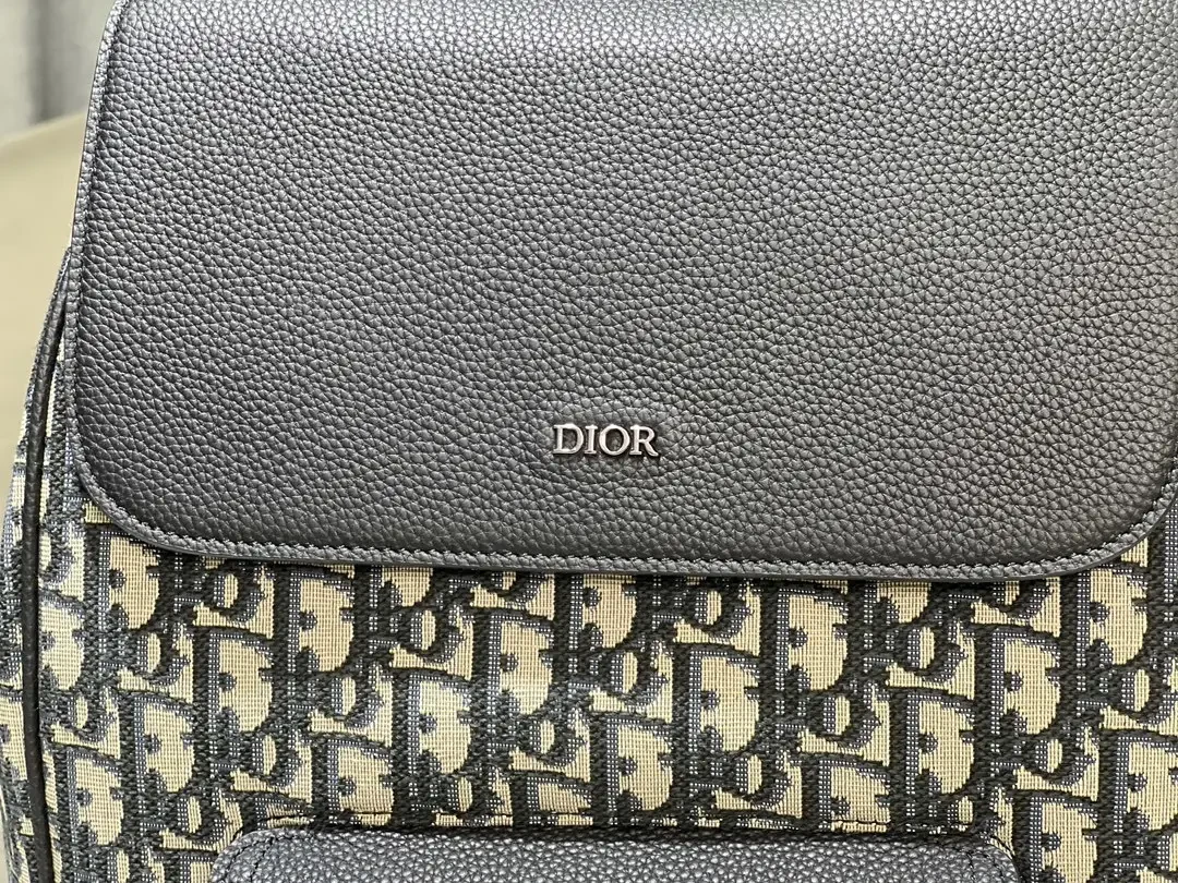 View 7 of Compact Monogram Backpack: Black Leather Trim, High-Cabinet Style, All-Day Comfort
