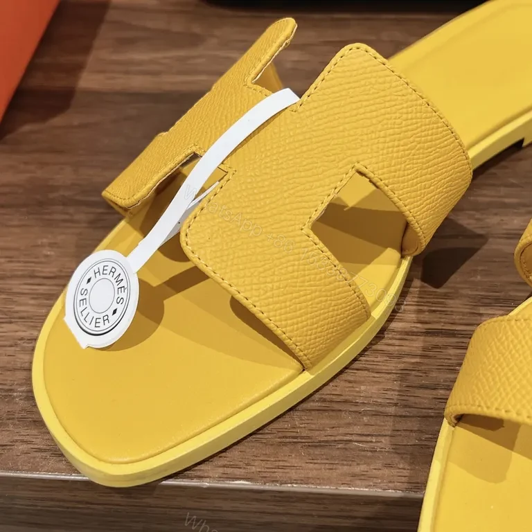 View 8 of Yellow Hermes-Style Sandals: Luxury Everyday Comfort