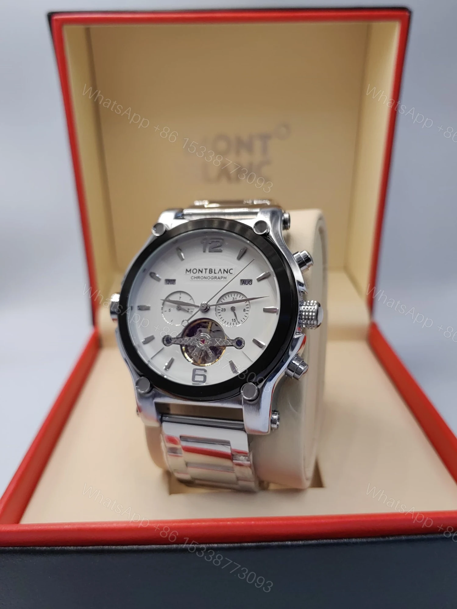 Montblanc Chronograph Silver White Dial — view 1