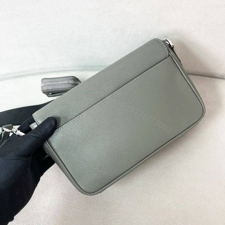 View 7 of Compact Prada-Inspired Crossbody & Wallet Duo with Saffiano Leather