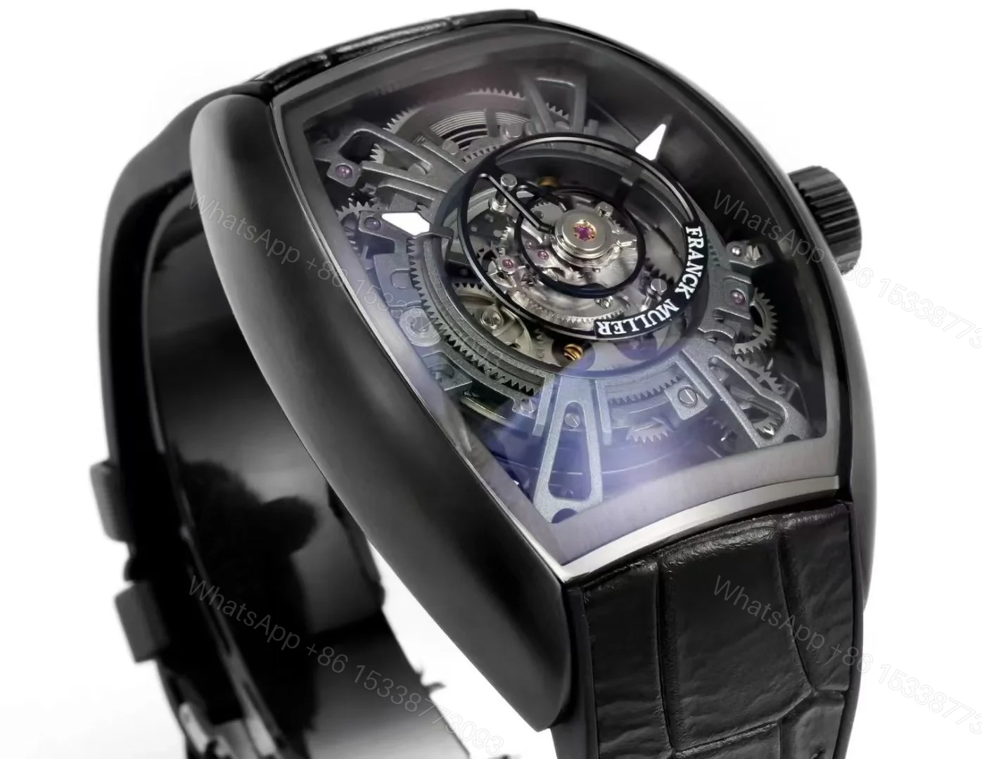 View 5 of Franck Muller RM3 Grand Central Tourbillon Replica 42MM Premium Skeleton Rose Gold Edition FM-RM3-GCT-RG-SKEL-42