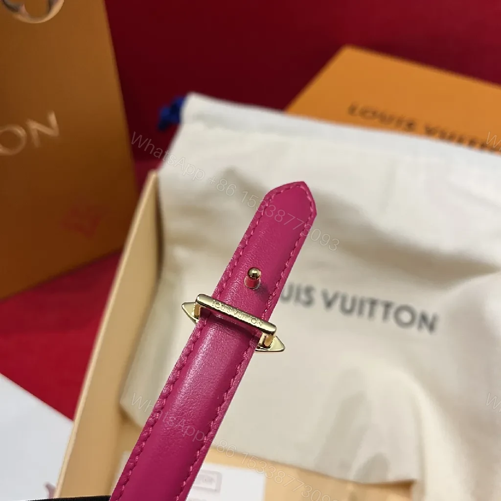 View 7 of Playful Multicolor LV-Inspired Belt with Floral Clasp