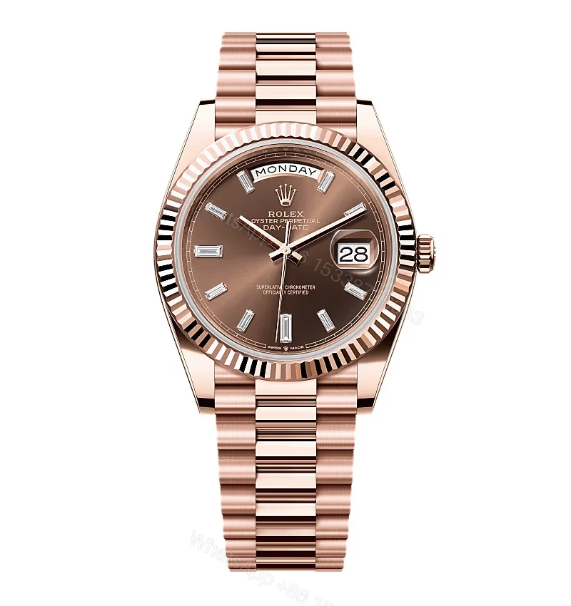 Superclone Rolex Day-Date Chocolate Diamond Dial 228235-0003 40 mm — view 1