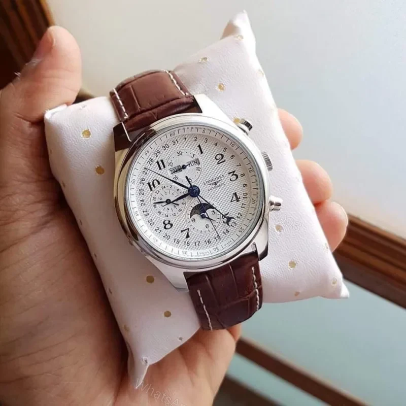 View 2 of Longines Master Moon Phase 42mm Silver Dial Automatic