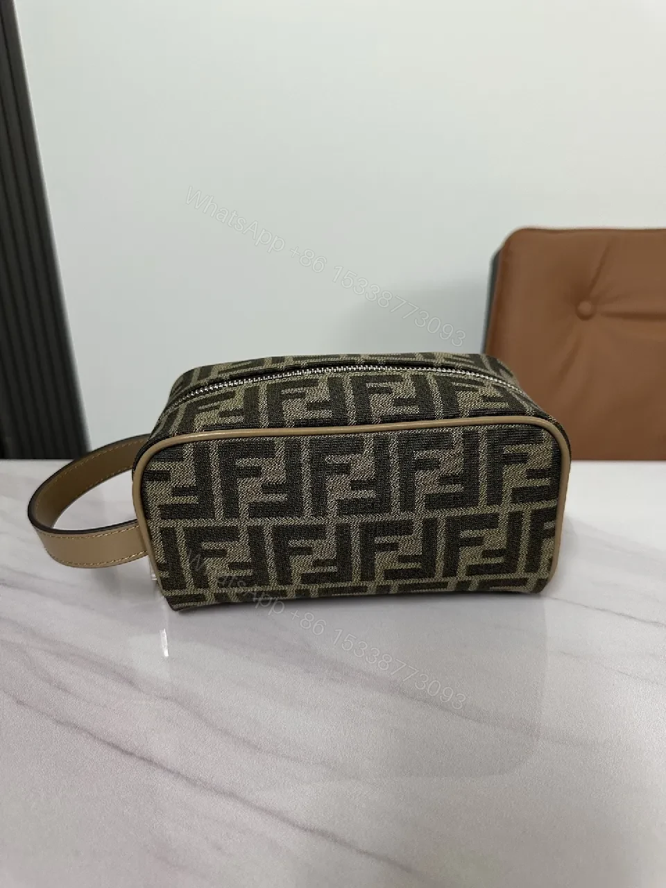 View 4 of Monogram Crossbody: Textured Leather, Modern Chic, Everyday Essentials