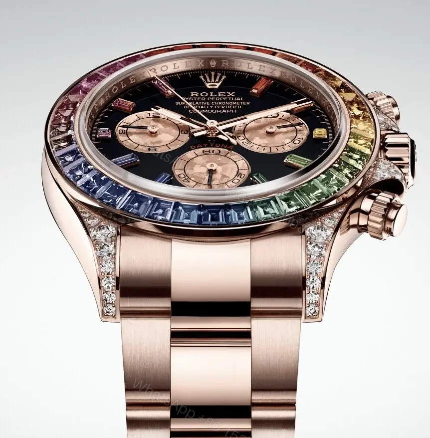 View 13 of Super Clone Rainbow Rolex Daytona – Everose