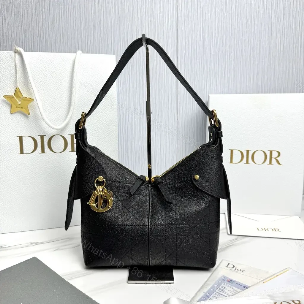View 10 of Chic Structured Mini Bag Black Quilted Leather Gold Hardware