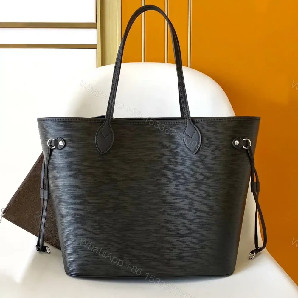 View 2 of Louis Vuitton Neverfull Black MM Silver Hardware 31Cm M11930