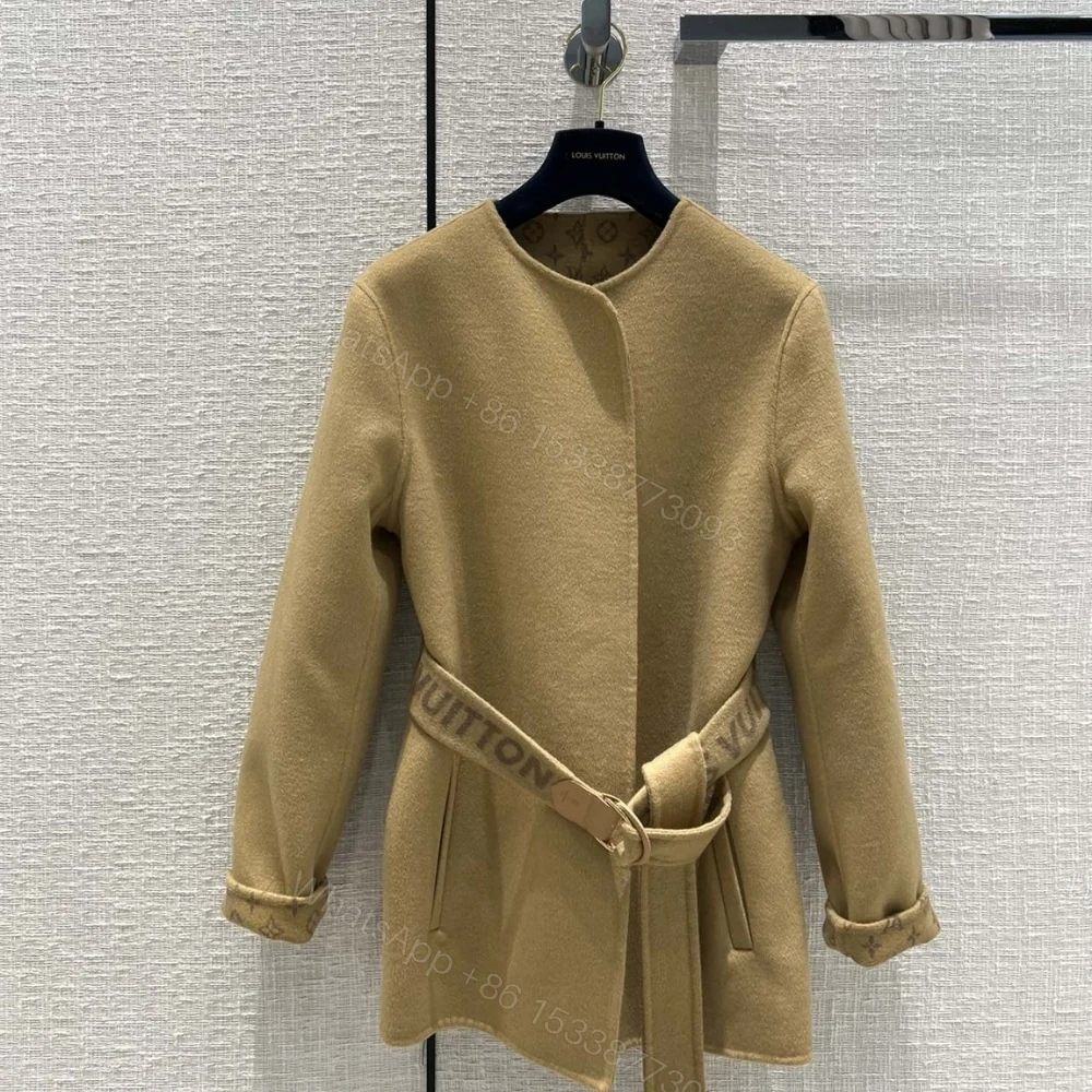 View 2 of Louis Vuitton Signature Short Double Face Wrap Coat 1AA8T0