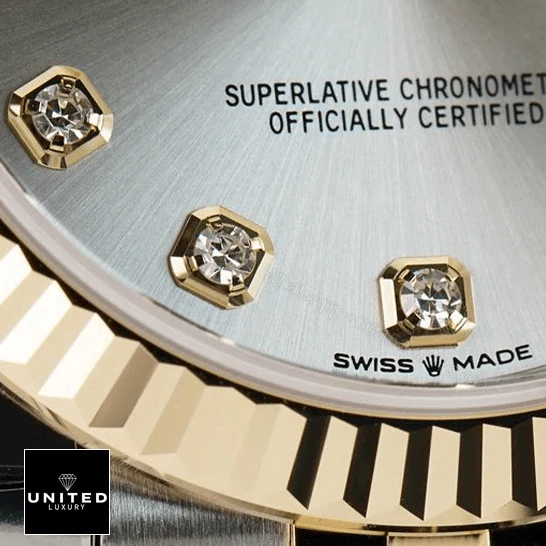 View 6 of Rolex Datejust 278273 Steel And Yellow Gold Silver With Diamond Dial Replica