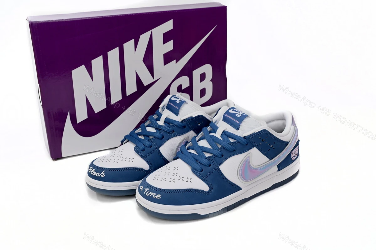 View 2 of Born x Raised x Nike SB Dunk Low Blue White FN7819-400