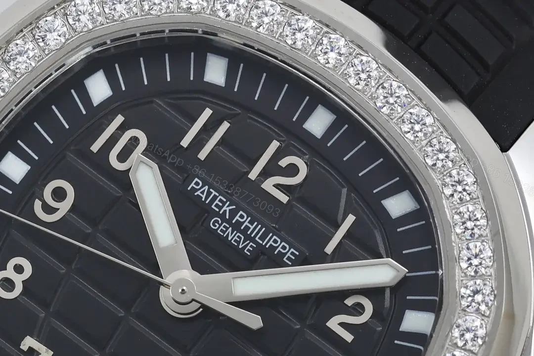View 4 of Patek Philippe Aquanaut Black Diamond Watch Rubber Strap Ultimate 39MM PP-AQUANAUT-5267-BLK-DIA-RUB