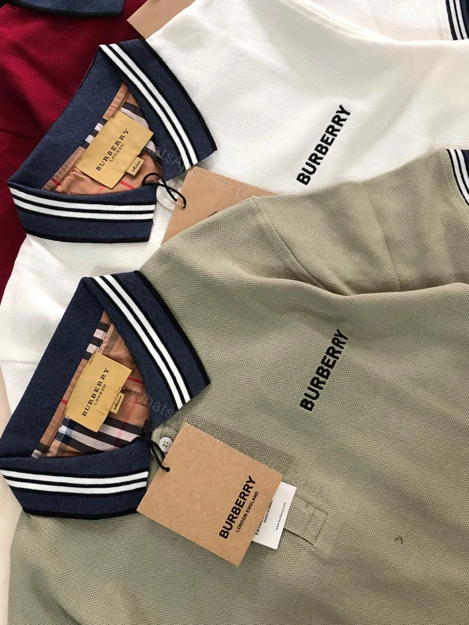 View 3 of FIRST COPY BURBERRY VERY PREMIUM COTTON LYCRA POLOS T-SHIRT