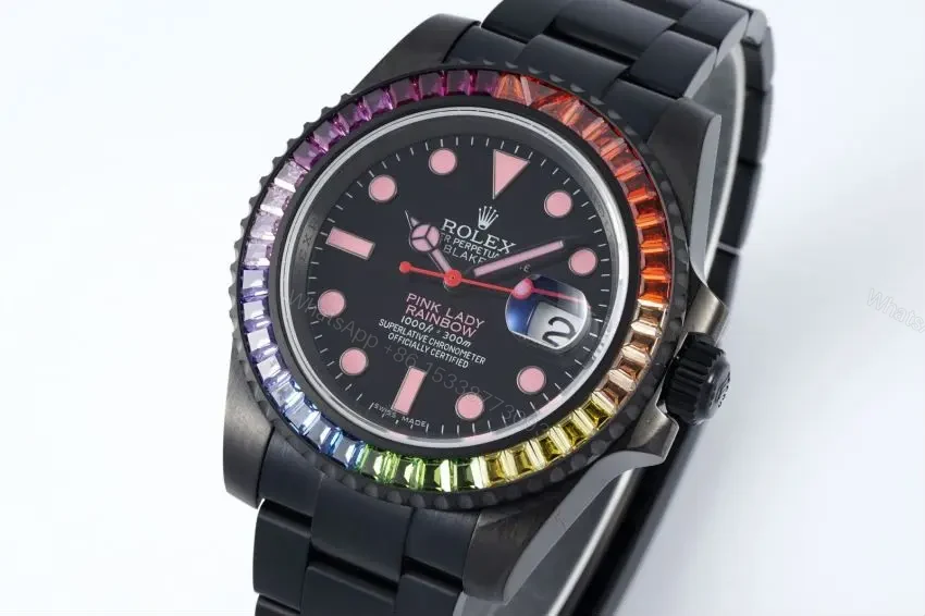 View 3 of JB Factory Clean Factory RA Factory Pink Rainbow Rolex Submariner