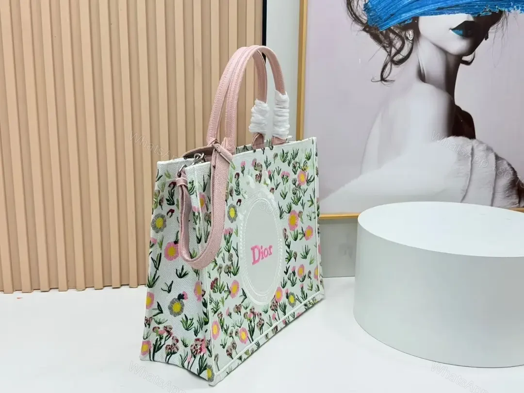 View 4 of Playful Floral Tote: Structured Everyday Luxury Carryall