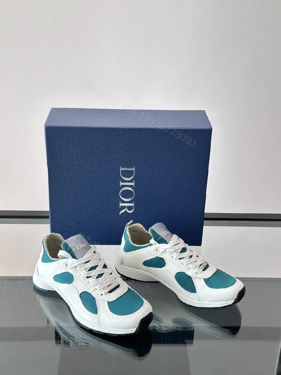 View 4 of White & Teal Luxe High-Tops: Modern Sport-Chic Comfort