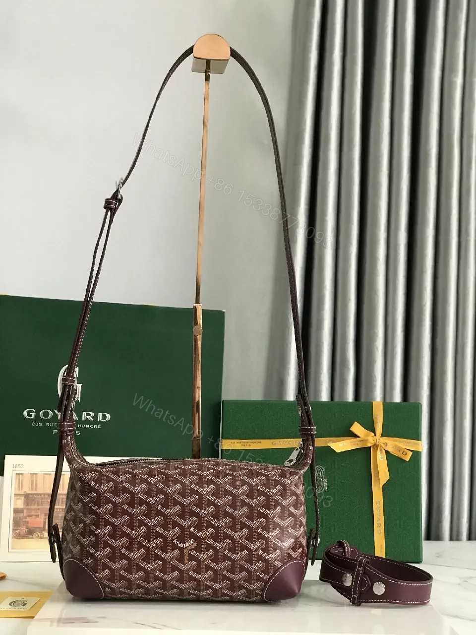 Textured Leather Monogram Shoulder Bag, Chic Crossbody Style — view 1