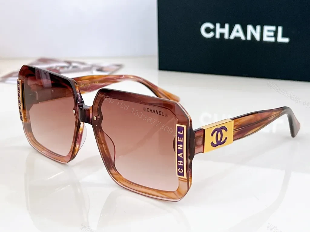 View 2 of Bold Chanel-Inspired Sunglasses: Tortoiseshell, Oversized Square