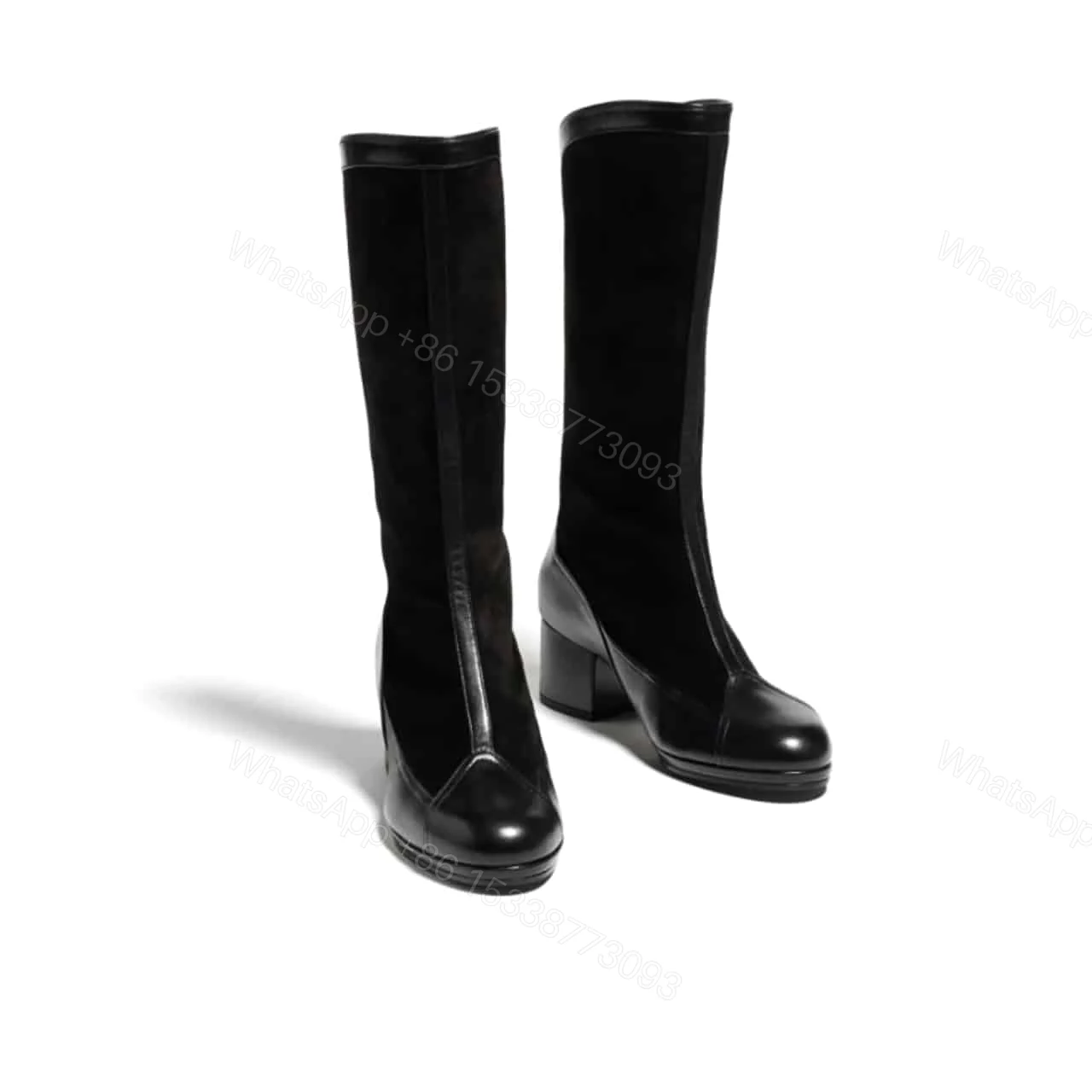 CHANEL MÉTIERS DART HIGH BOOTS BLACK G46591 B21102 94305 — view 1