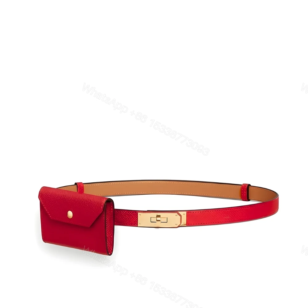 Hermes Kelly Pocket 18 Belt Rouge Radieux — view 1