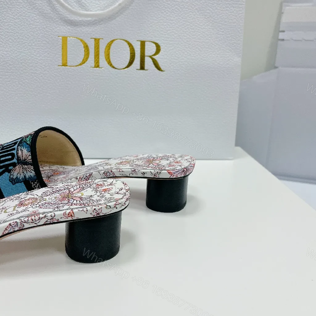 View 5 of Floral Slides + Satin Strap + Luxe Couture + Signature Logo Slide